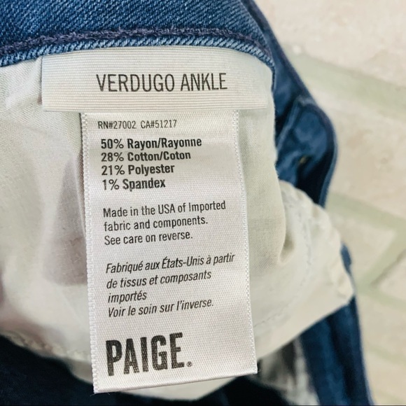 Paige Transcend Verdugo Ankle Skinny Jeans in Kanika Wash Size 28 - Picture 8 of 9